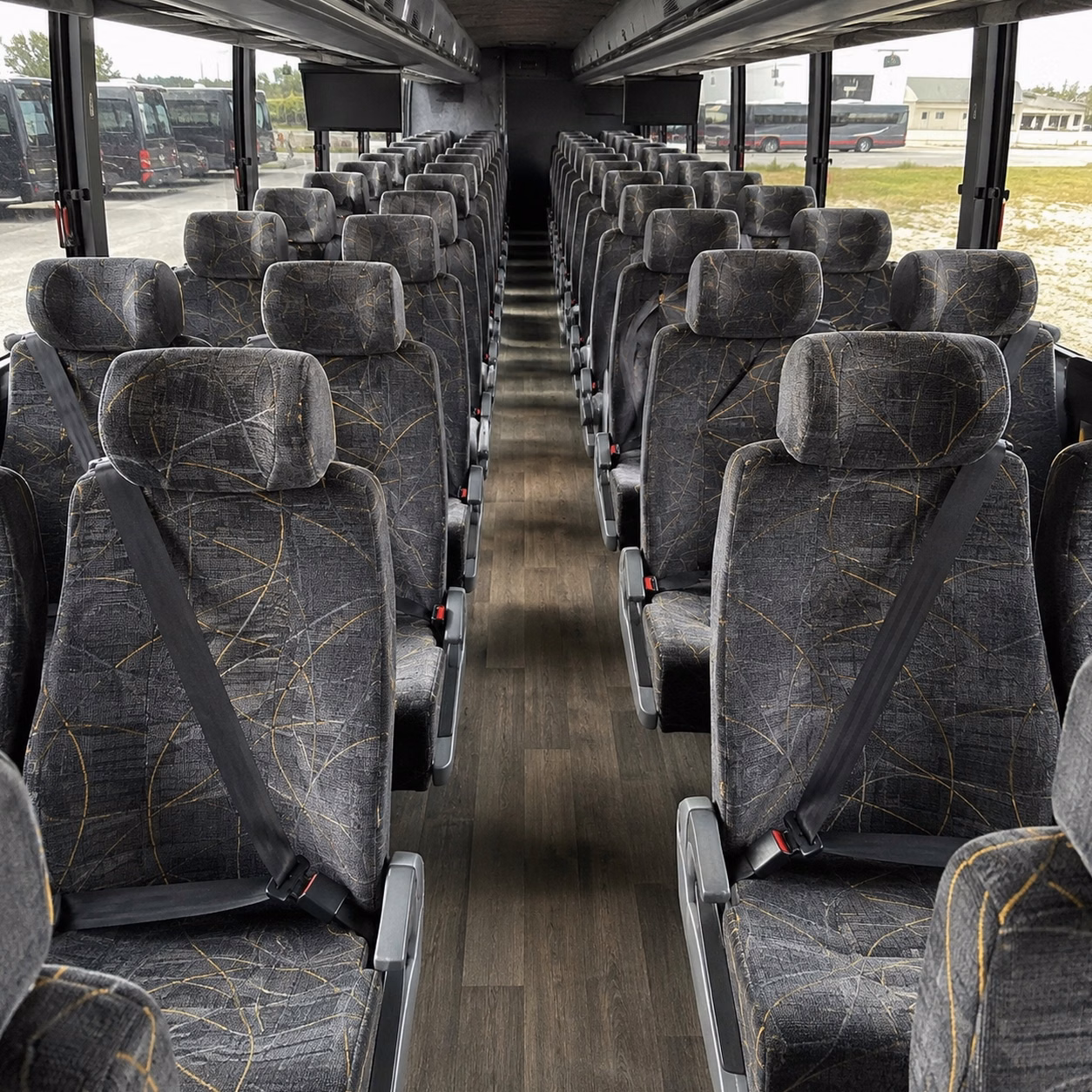 detroit charter bus interior